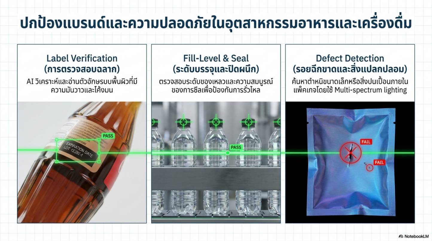 ตรวจฉลาก ระดับบรรจุ และตำหนิบรรจุภัณฑ์